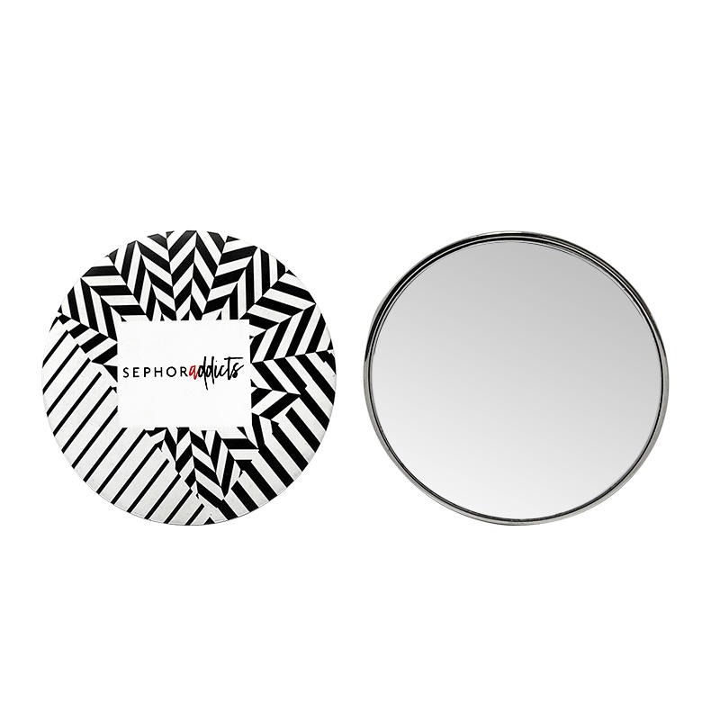 马口铁单面镜可爱卡通圆形小镜子通过SGS验厂厂家定制手持化妆镜子便携化妆镜