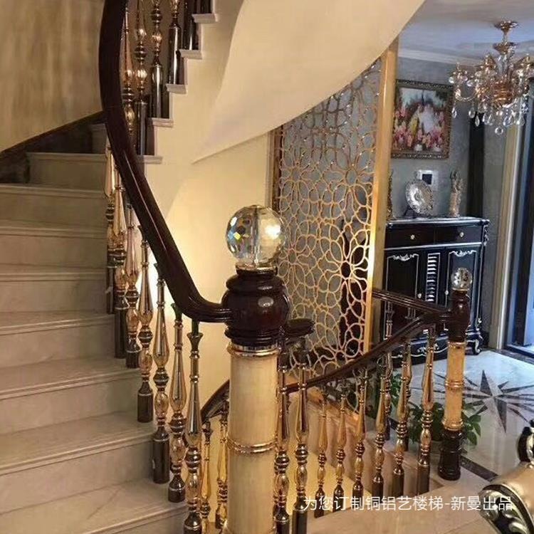 温州 欧式铜铝雕花楼梯扶手 摆台装饰金属制品图片
