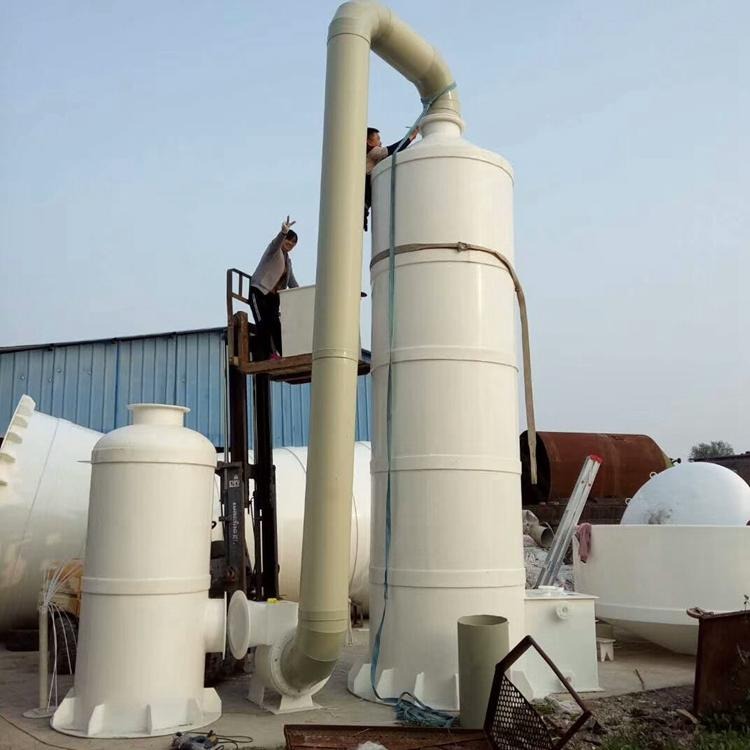 出售二手2.5米PP塑料洗涤塔，二手2800型PP塑料洗涤塔案例分析图片