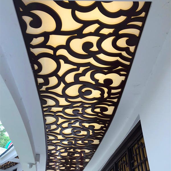 昆明城市风景酒店吊顶2.5mm雕刻透光铝单板定制   外墙镂空铝单板雕花铝单板厂家
