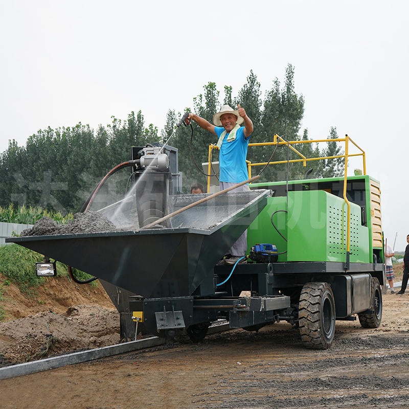 多功能路缘石滑模成型机 混凝土浇筑一次成型设备 达沃全自动农田水渠成型机