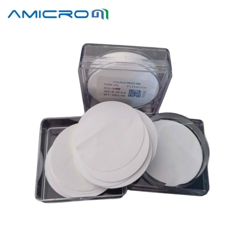 Amicrom尼龙微孔滤膜耐受稀酸醇类酯类油类碳氢化合物配件耗材125mm 0.22um 50张/盒 CPA125022