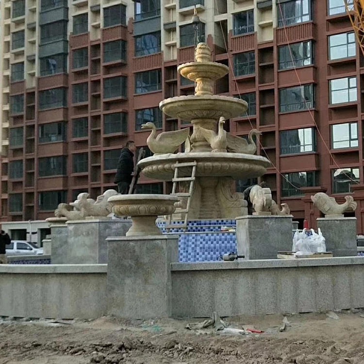 佰盛 大型石雕喷泉厂家 欧式石雕喷泉价格 动物石雕喷泉定制 地产石雕喷泉设计安装
