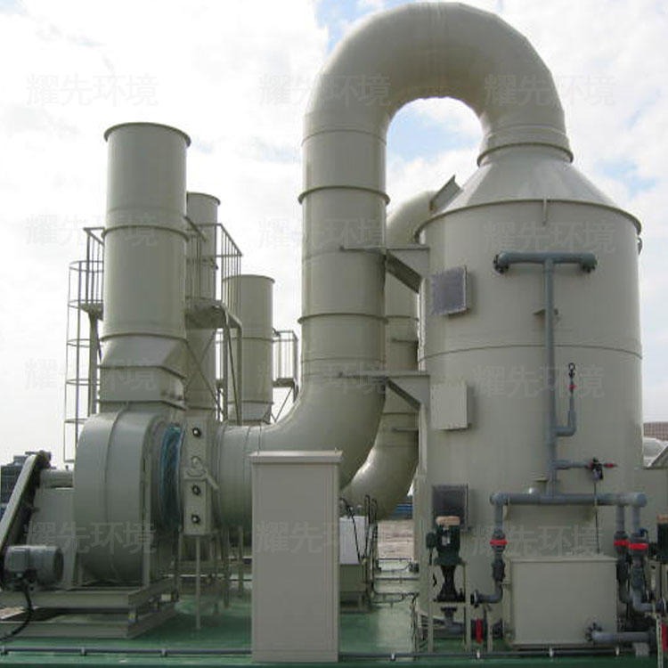 厂家直销 pp填料塔 碳钢喷淋塔设备 pp废气喷淋塔 可定制