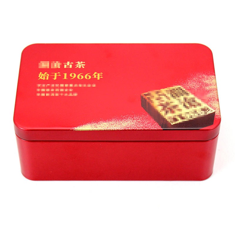 金属茶叶罐定制 普洱茶叶铁盒包装定做 长方形茶叶铁盒包装 麦氏罐业 安徽铁罐厂家