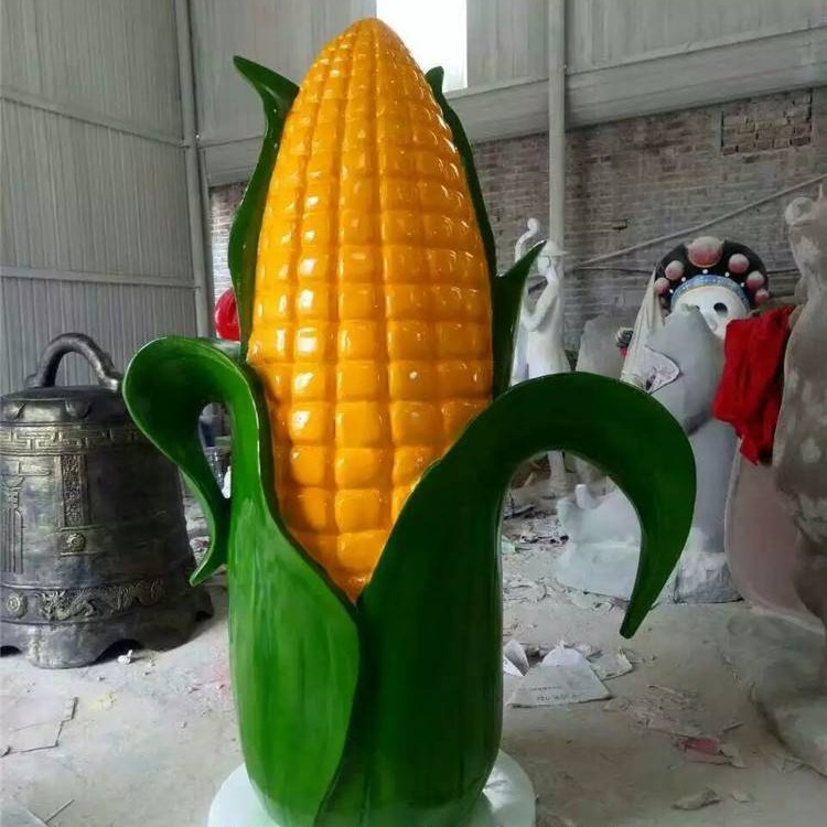 玉米雕塑 玻璃钢仿真农作物雕塑 蔬菜水果雕塑 唐韵园林