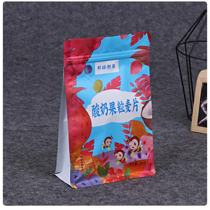工厂直销大米食品包装袋 彩色休闲通用包装八边封袋定做定制logo图片