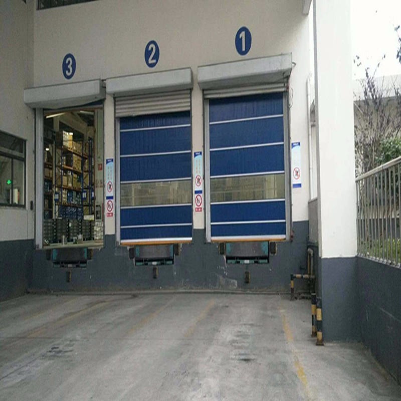 专业生产 高速堆积门 透明卷帘门 自动pvc提升门