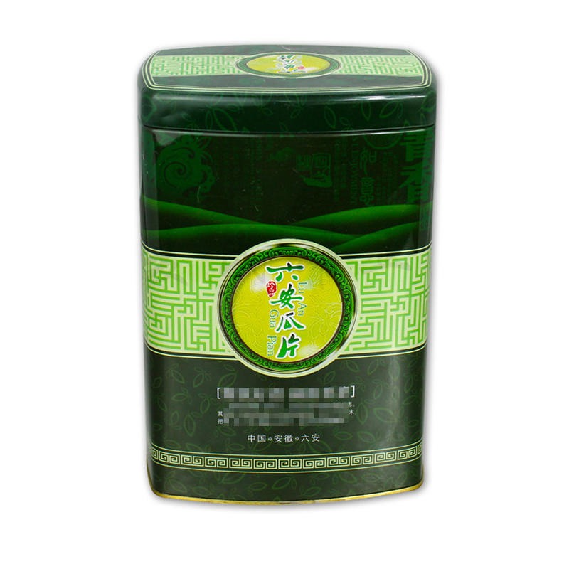 马口铁盒订做厂家 安徽制罐 创意异形六安瓜片包装铁罐 茶叶铁盒设计 麦氏罐业