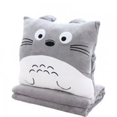 红素龙猫暖手抱枕 抱枕被免费设计logo 300件起订不单独零售图片