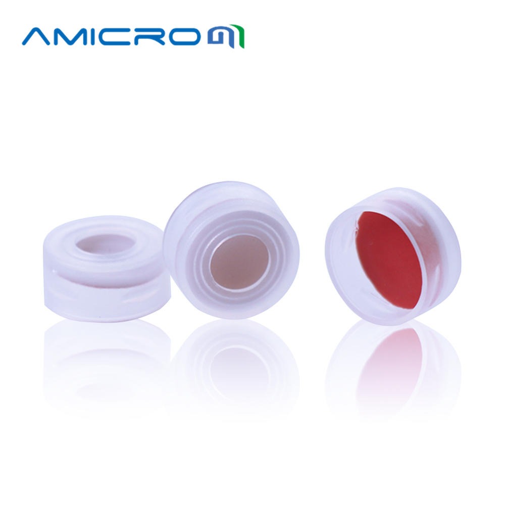 Amicrom瓶子11mm透明盖卡口盖垫PTFE硅胶垫色谱垫片11mm卡口盖白膜垫100套B-11-SP4004分析仪器