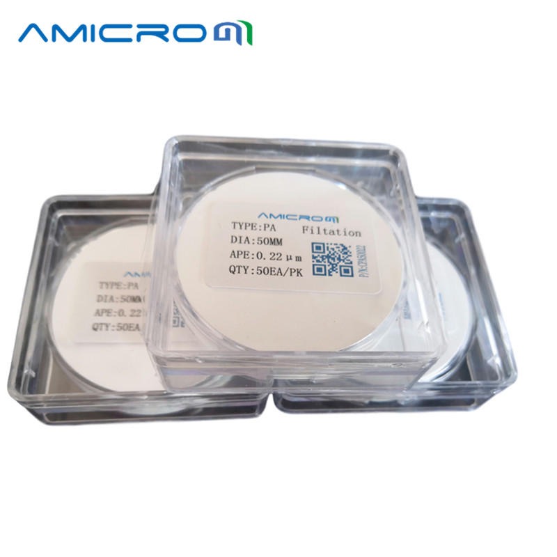 Amicrom实验室滤膜40mm玻璃纤维滤膜1.20um大孔径GF微孔滤膜 直径40毫米滤纸多规格孔径膜 25张/盒
