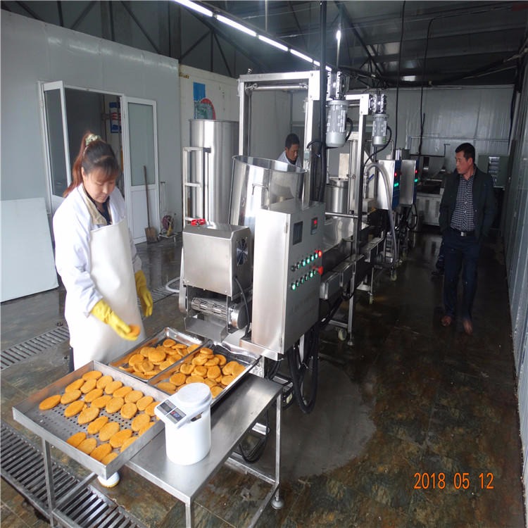 尚品SP-400型小型鸡排成型机 鸡排油炸生产线 鸡排上糠机厂家