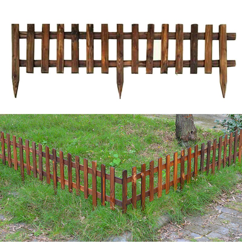 木格栅围栏 防腐木弧形围栏 户外院子木围栏专业定制 佳星