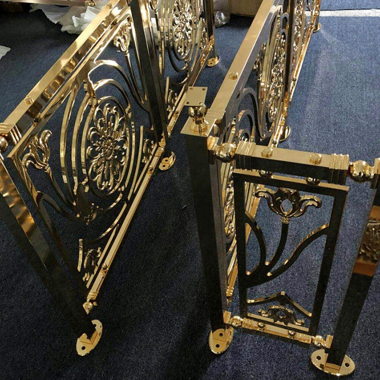 莱州各种铜艺电镀玫瑰金楼梯栏杆品味的设计