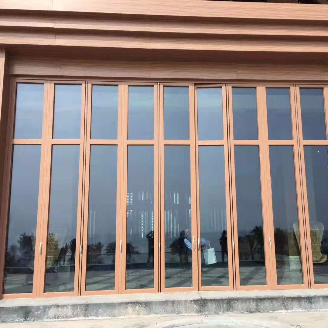 海口折叠门厂家 金玛龙120型超重型防夹手折叠门 可做6米高折叠门