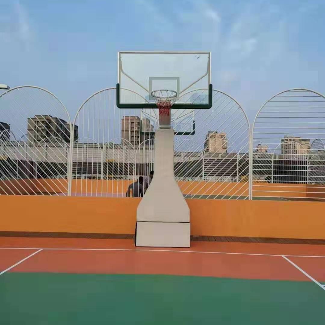 篮鲸儿童篮球架 广州手动篮球架 广场小区篮球架批发 可升降手动篮球架