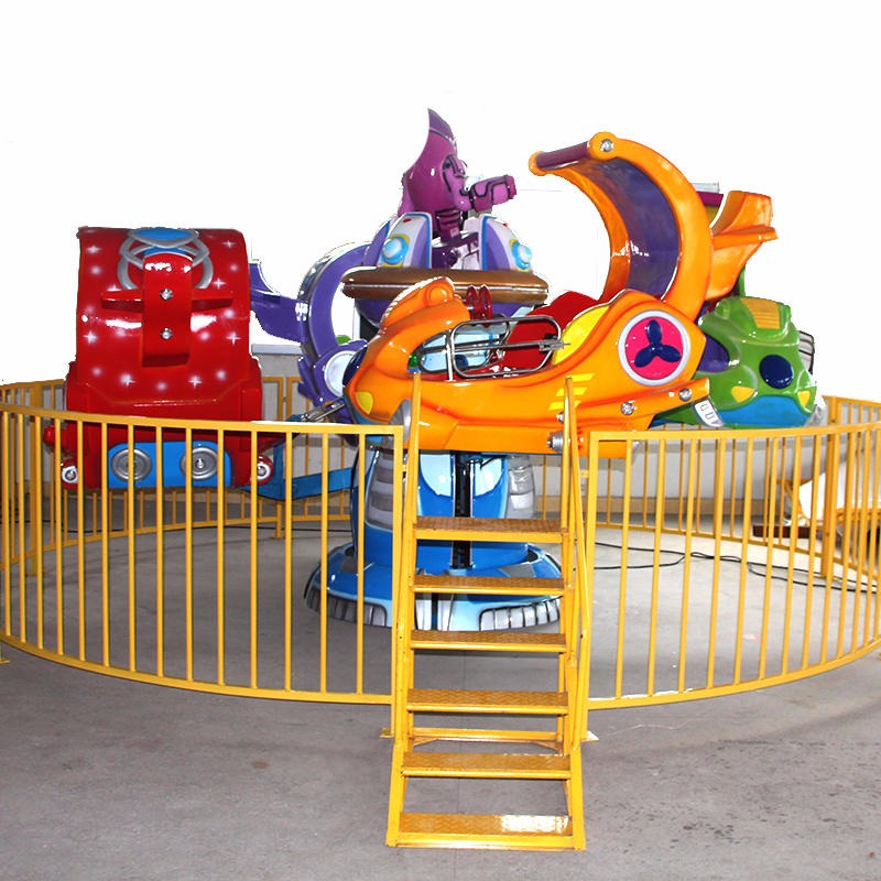 儿童游乐园设施设备 中山金博杠杆飞机 儿童旋转类游乐设备 室内儿童乐园娱乐器材 星际城堡