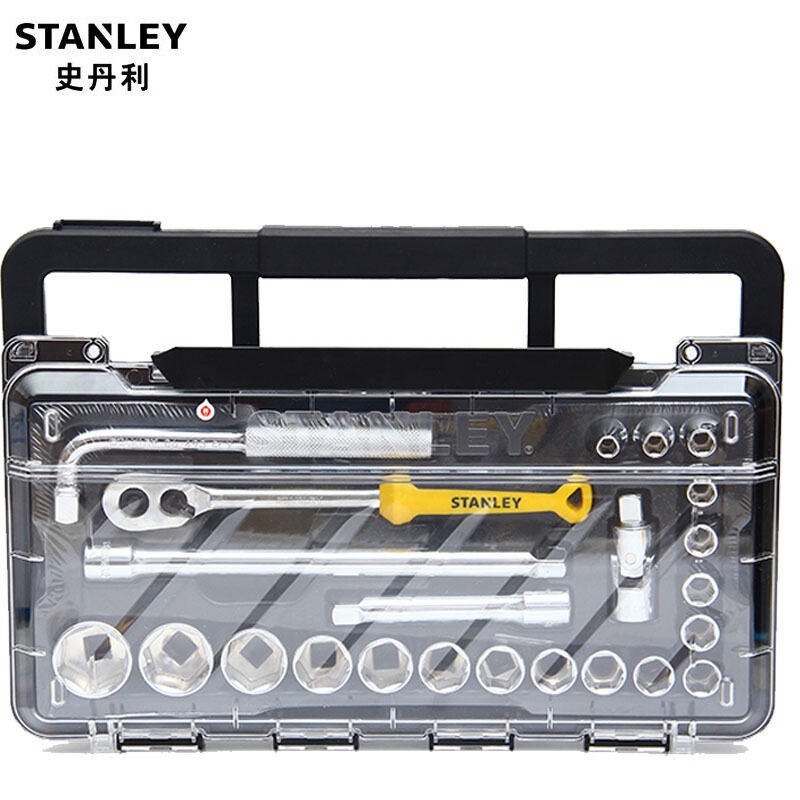 史丹利工具23件12.5MM系列公制六角标准套筒扳手钻石盒组STMT74173-8C-23   STANLEY工具图片
