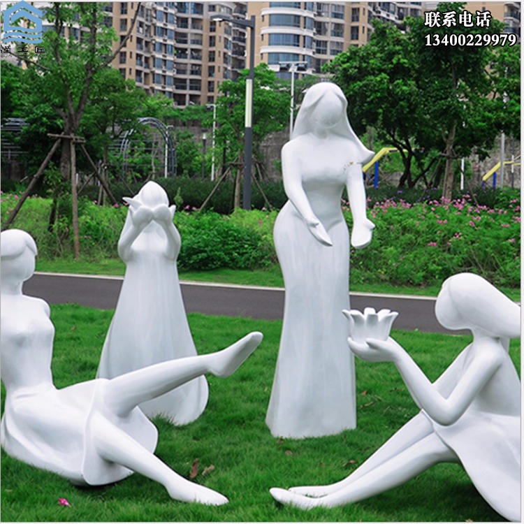 玻璃钢雕塑 人物组合雕塑  园林景观落地摆件 怪工匠