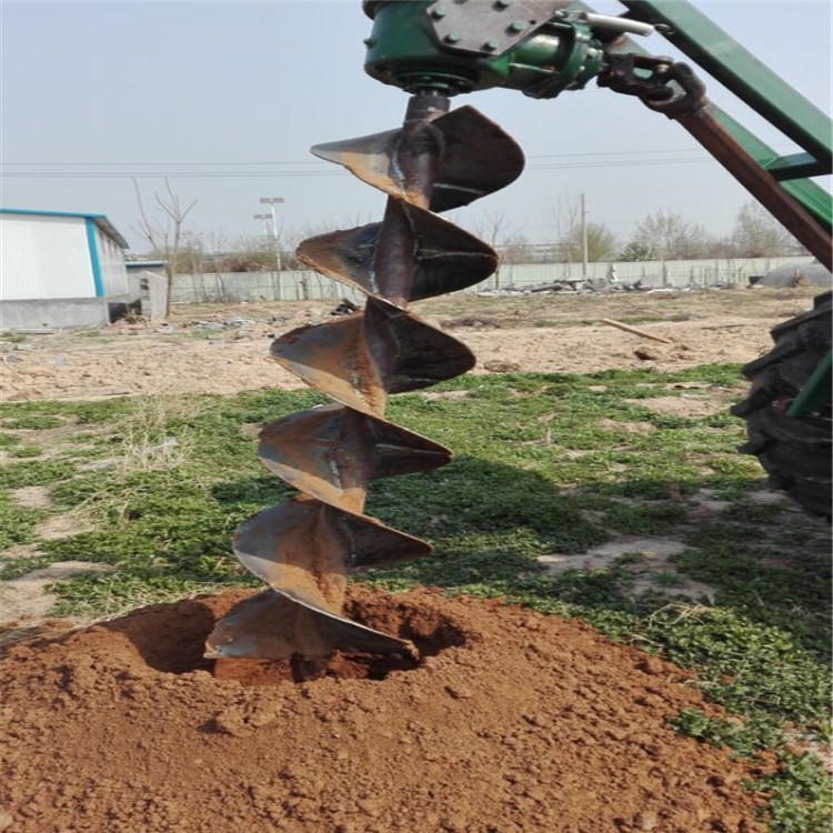 大型悬挂式挖坑机多功能电线杆挖眼机四轮牵引式螺旋挖坑种植机加深型双钻头植树打坑机