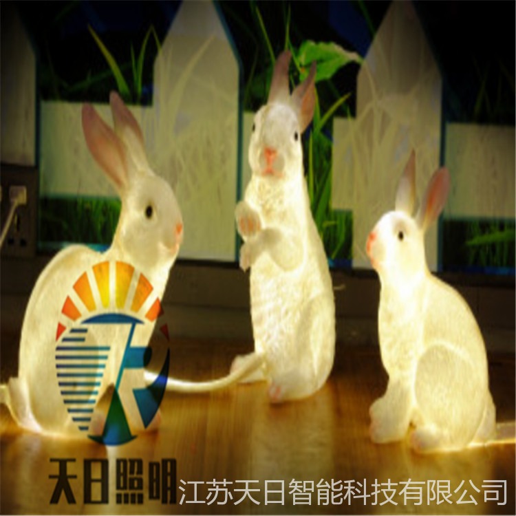 汇彩led发光兔子灯动物造型灯 大型商场美陈装饰 中秋玉兔月球灯