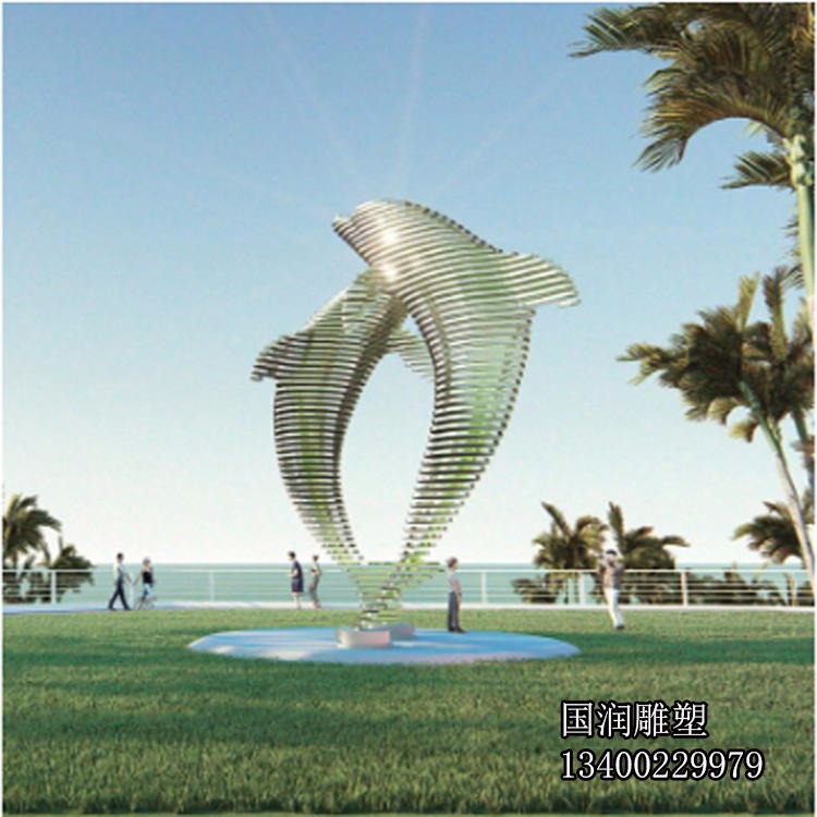 不锈钢雕塑 镂空鲨鱼雕塑 公园海洋馆景观雕塑小品 怪工匠