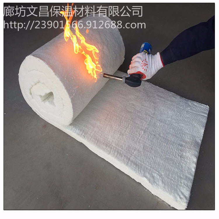 生产批发 硅酸铝陶瓷纤维毯、陶瓷纤维针刺毯  文昌 硅酸铝耐火纤维卷毡图片