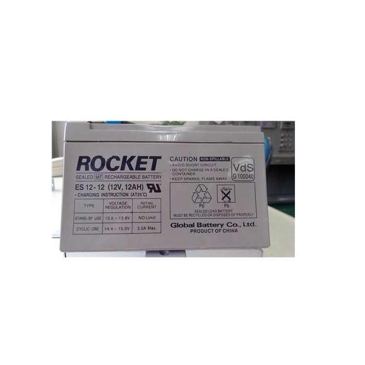 ROCKET韩国火箭蓄电池ES40-12船舶信号灯UPS EPS应急电源12V40AH质保无忧