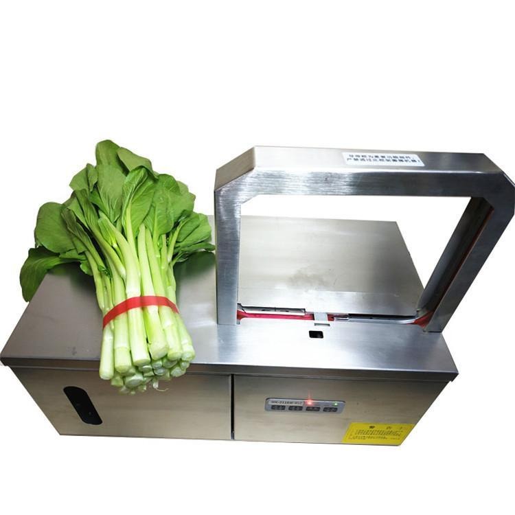 舜工 不锈钢蔬菜捆扎机 台式白菜菠菜扎捆机 全自动扎带机