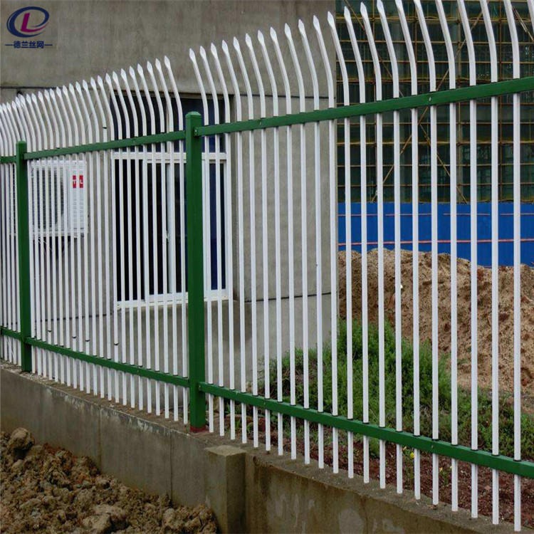 厂家供应铁艺社区小区围栏 别墅小区围栏围墙 德兰锌钢喷塑小区围栏
