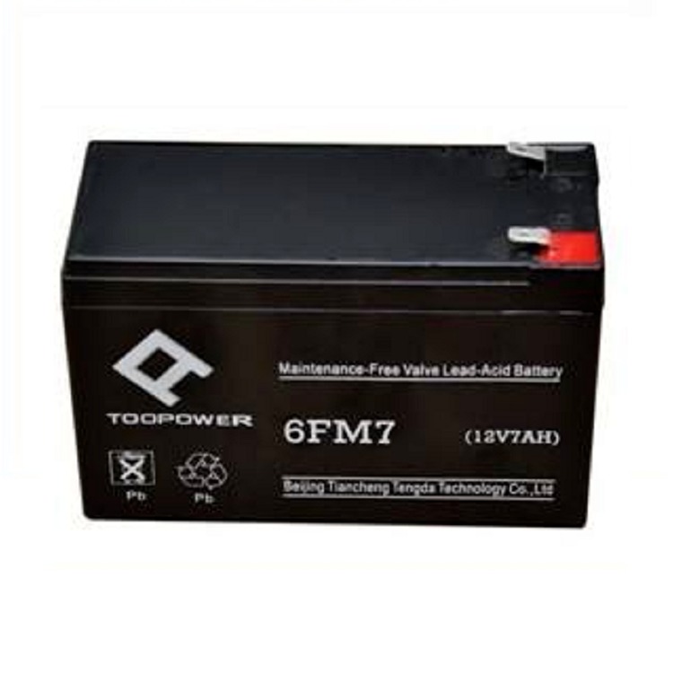 TOOPOWER蓄电池6FM7天力蓄电池 12V7AH工业电池 UPS/EPS应急电源配套