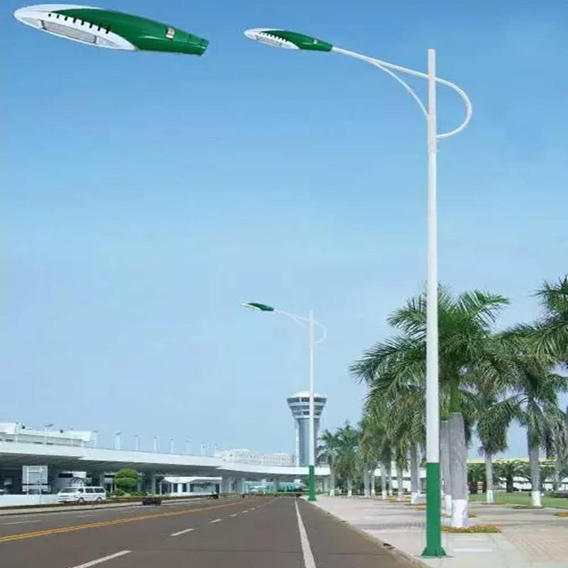 北京8米双头路灯杆 公园照明灯杆价格 8米LEd白光路灯图片