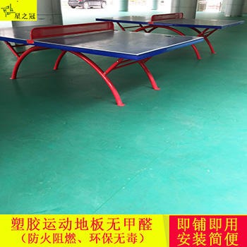 耐磨广西PVC胶地板乒乓球PVC运动塑胶地板同质透心地板厂家直供价