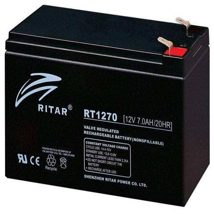 瑞达蓄电池RT1270 12V7AH铅酸免维护蓄电池 应急电源设备专用 参数以及报价