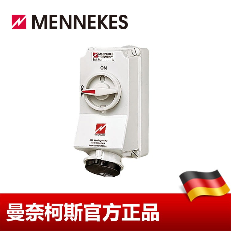 工业插座 MENNEKES/曼奈柯斯 工业插头插座 货号 5781A 16A 4P 5H 600V IP44 德国进口