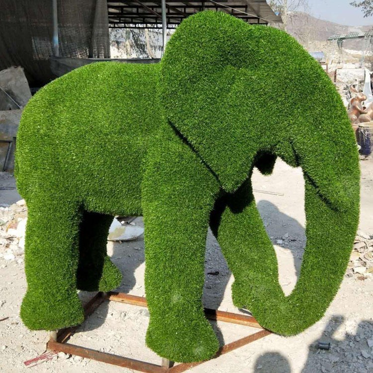 佰盛 草皮大象雕塑 草坪大象雕塑 创意草皮动物雕塑装饰摆件
