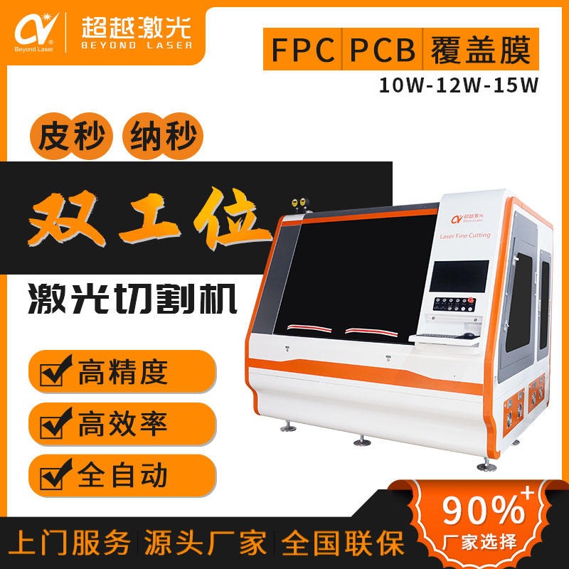 FPC自动化激光切割机 CYCT2P6050双平台 紫外纳秒皮秒激光切割机 截面平整无碳化