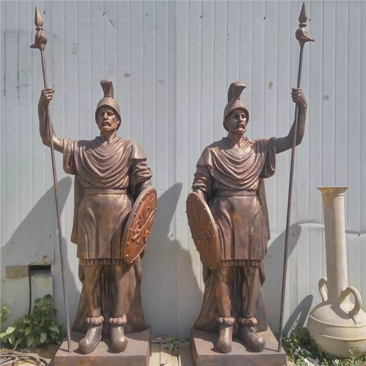 玻璃钢罗马勇士雕塑 西方战士雕塑 西方人物雕塑定制 唐韵园林