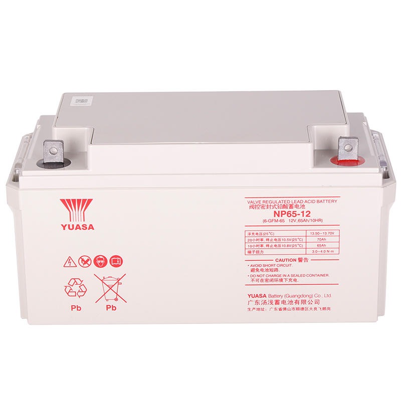 汤浅蓄电池NP65-12 铅酸性免维护电池 YUASA汤浅12V65AH应急专用电池 UPS电源专用电池