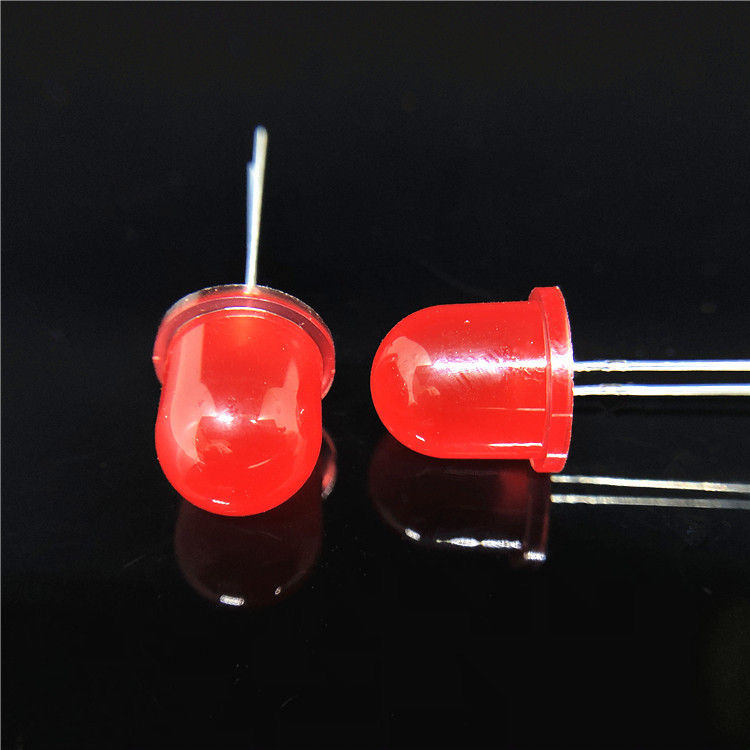 F8圆头红发红直插发光二极管灯珠 8mm系列产品高亮LED