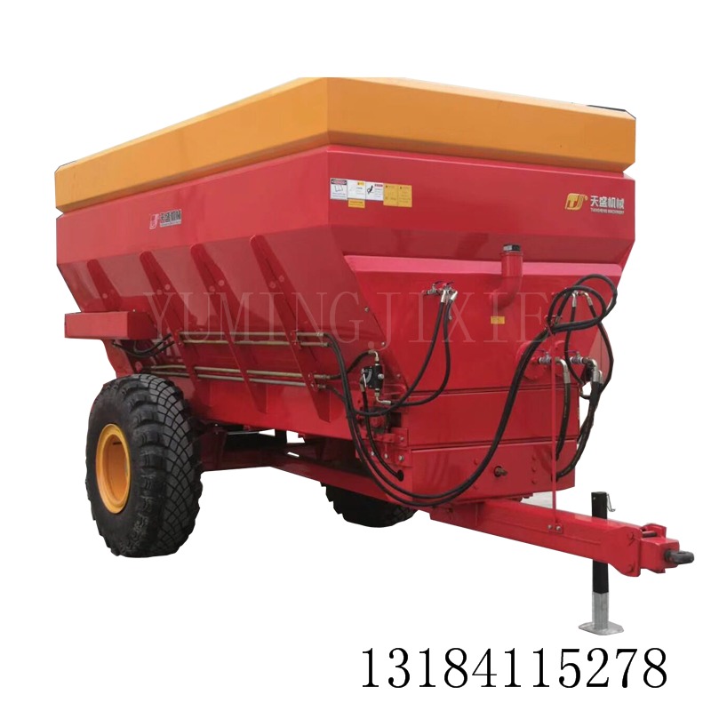 建富农家肥撒肥车有机肥撒肥机 拖拉机带的撒粪机撒牛粪鸡粪的机器