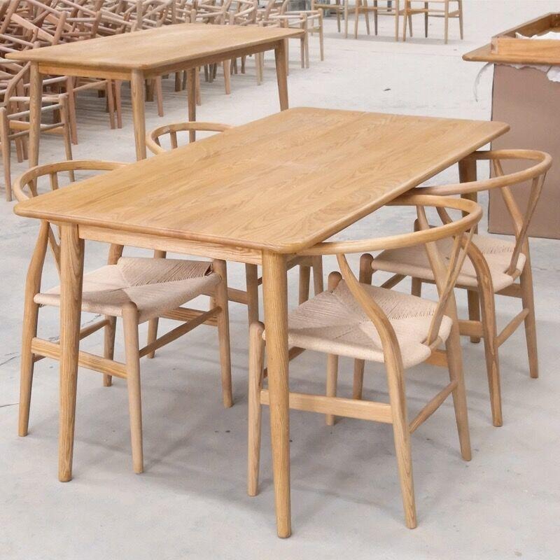 江门实木餐桌椅 现代简约餐桌桌椅 实木餐桌 中餐厅桌椅 现代简约家具定制图片