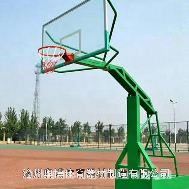 奥博移动式户外篮球架厂家 广州篮球架批发 成人 篮球架 定制圆管篮球架