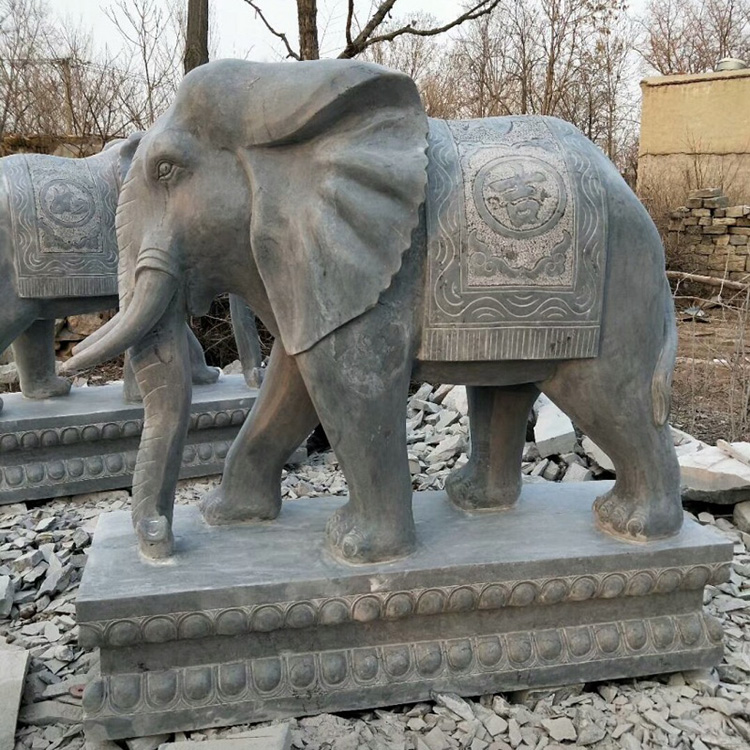 竣峰石业 门口吉祥象 热销青石大象石雕 石雕大象生产厂家
