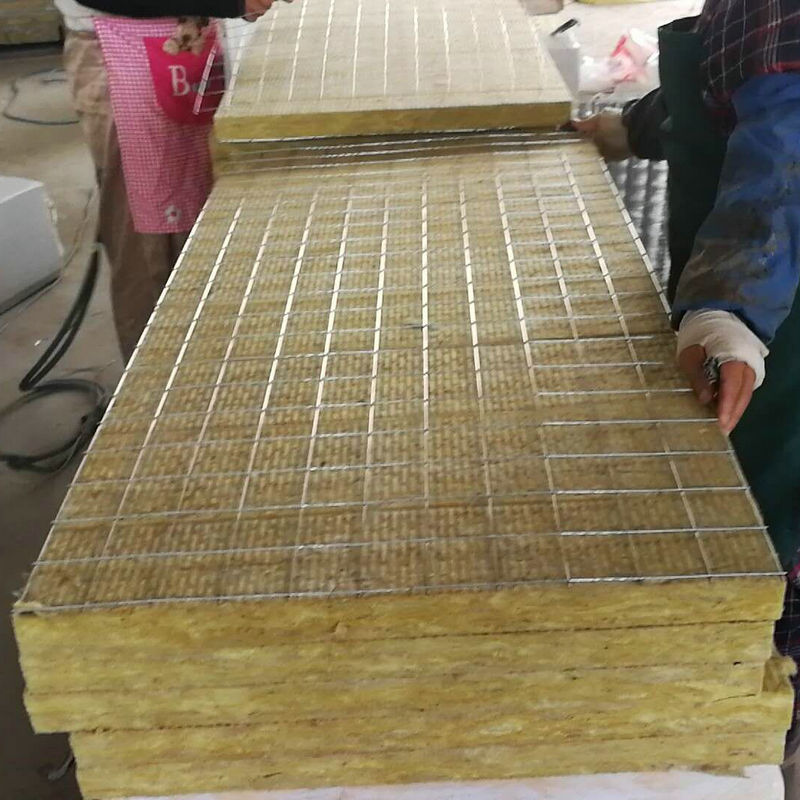 【创博】厂家直销 岩棉钢网插丝板 玄武岩棉板 插丝岩棉板价格示例图15