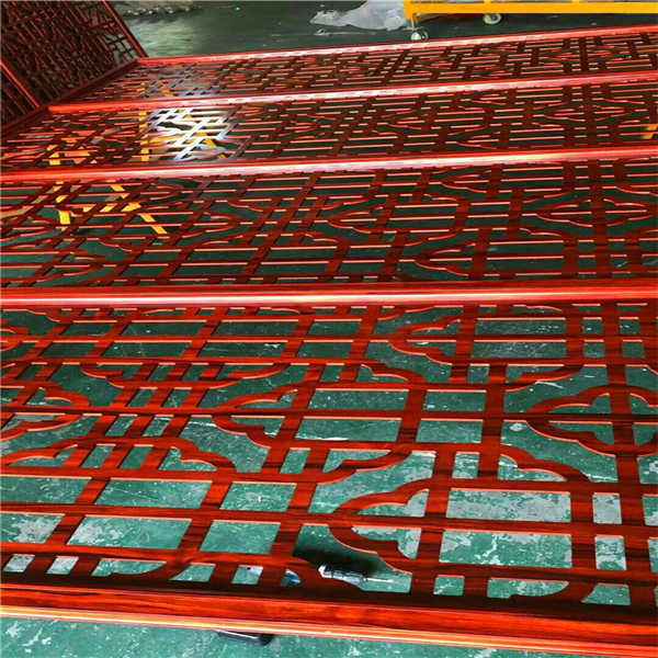 广东铝窗花厂家， 港式双色无缝铝窗花屏风生产厂家找广州金亿 建材定制/示例图4