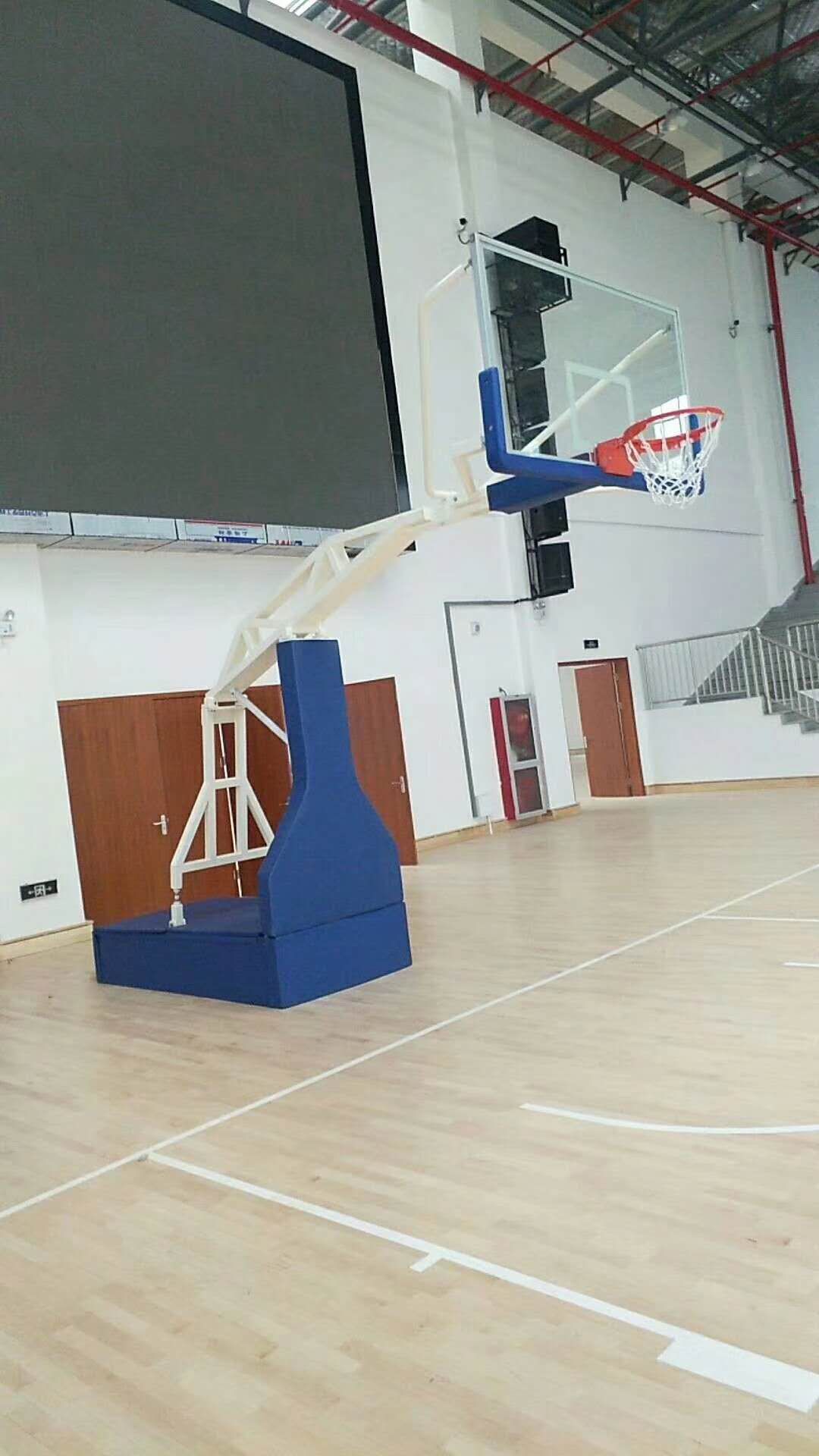 山东晶康牌YDQC-10000-11100方管固定式篮球架款式大气